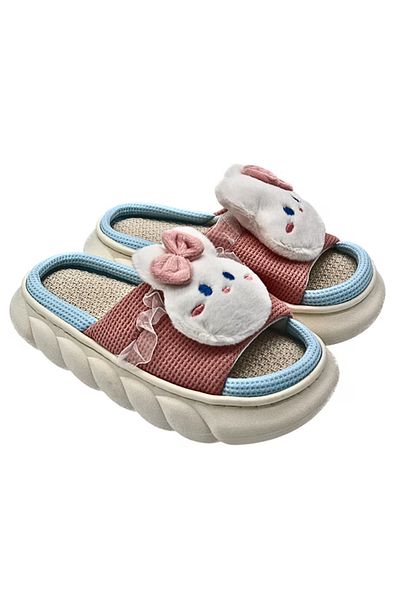Generic Papuci de pernă antiderapanți Cloud Kitty cu margine și talpă din spumă foarte ușoară, roz, 36-37