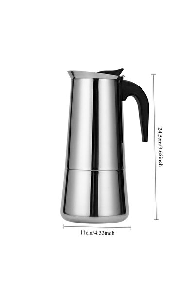 Choice 600ml Coffee Pot Stainless Steel Moka Pot Italian Coffee Maker 9 cup 15 OZ Stovetop Espresso Maker f