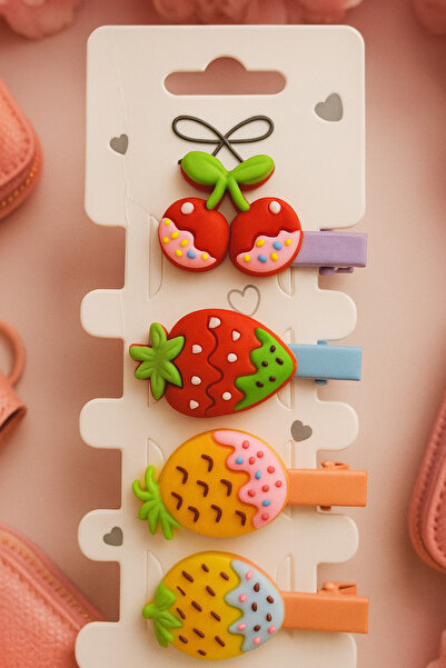 cityvision Figured Children's Hairpin Set 4 cm - Set of 4 Cute Character Hair...