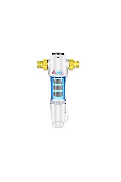 Sofia Concept Drinking Water Filter with Manual Purge Aquamarine Crystal, SofiaCONCEPT®, German Tech, 5000L/h, Blue