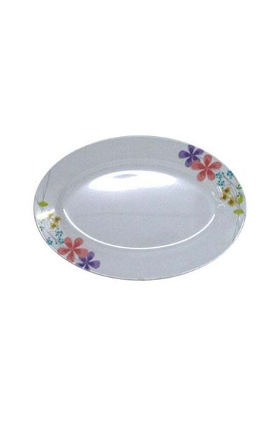 ROYALFORD Melamine Plate White 9.5 inch