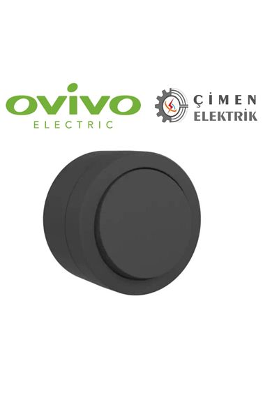 LiderGlobal Anthracite Single Switch Surface Mounted - Electrical Installation Switch