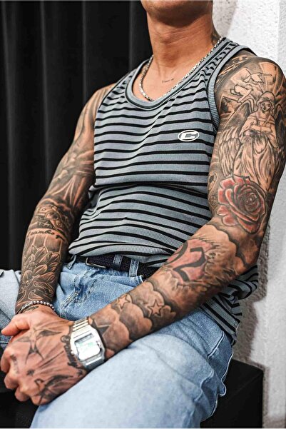 ablukaonline Ανδρικό ριμπ ύφασμα ριγέ εσώρουχο γκρι