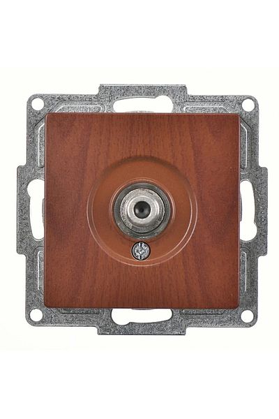 feifei موصل مقبس تلفزيون Visage Amazon Walnut F (مرحل - نهائي) بدون إطار - متوافق مع المقبس والمفتاح