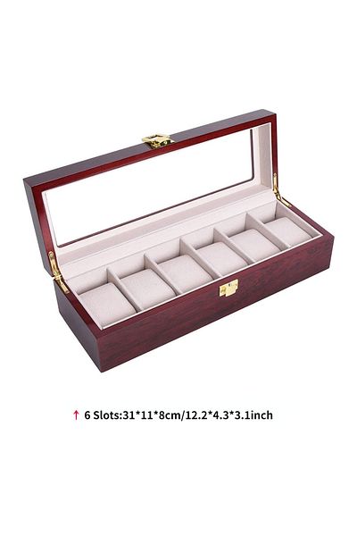 Choice 6 slots Luxury Wooden Watch Box 1/2/3/5/6/10/12 Grids Watch Organizers 6 Slots Wood Holder Boxes for
