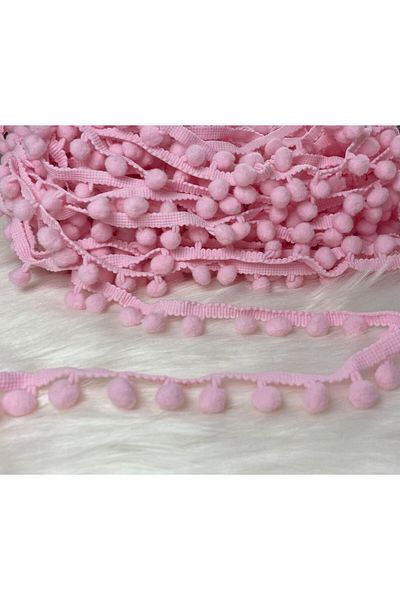 BİGÜMEX Pink Stripe Pompom 1 Mt