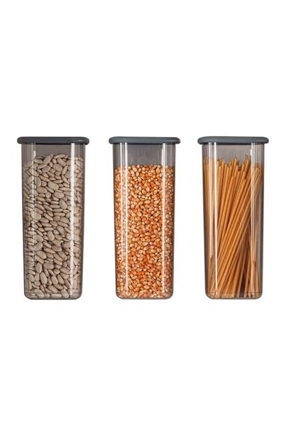 UnicUtil Set of 3 food containers, UniqueUtil, Lightweight Durable, Anthracite