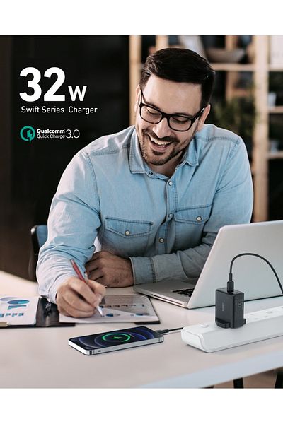AUKEY Swift 32W 2-Port PD Wall Charger PA-F3S Black