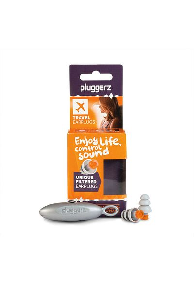 PLUGGERZ Dopuri de urechi din silicon pentru zbor și filtrarea zgomotului ambiental, Pluggerz Enjoy Travel, 2 bucăți