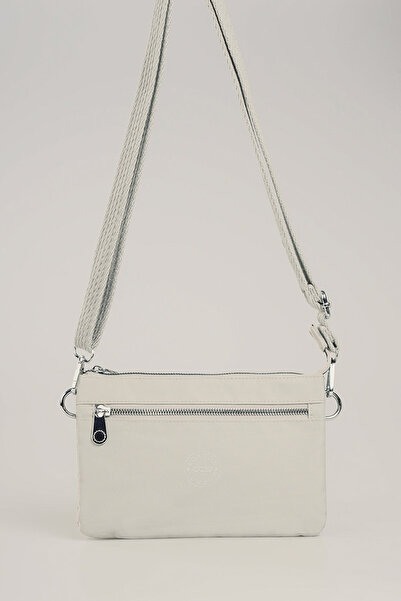 Getcho Frent Light Gray Women's Crossbody Bag Small Zipper Lightweight Structure Adjustable Strap Daily Use