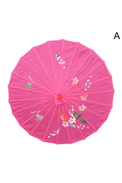 Choice rose red Vintage Chinese Silk Oil Paper Umbrella Red Flower Oil Paper Umbrella Bamboo Handle Wedding