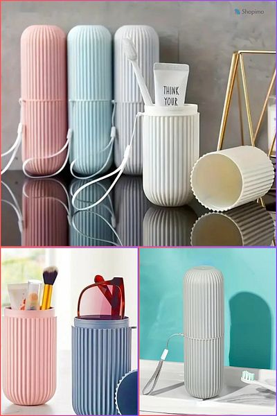 Shopimo Toothbrush and Paste Travel Box - Practical and Portable Box with Lid