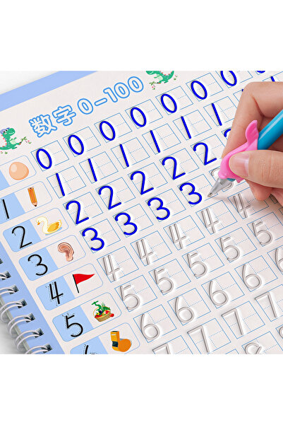 choice2 دفتر نسخ للأطفال ثلاثي الأبعاد قابل لإعادة الاستخدام لتعلم الخط والأر...