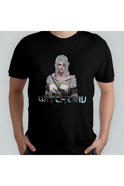 Pixxa Witcher 4 - Witcher Iv Ciri Unisex 100% Cotton Crew Neck T-Shirt Model 1