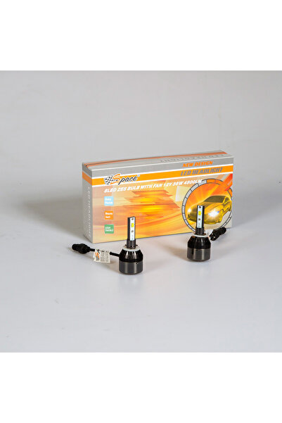 Otovo H27 Tip Led Far Ampulü Çift Renk Sarı/Beyaz 36W-4800LM-12V 2'li Takım