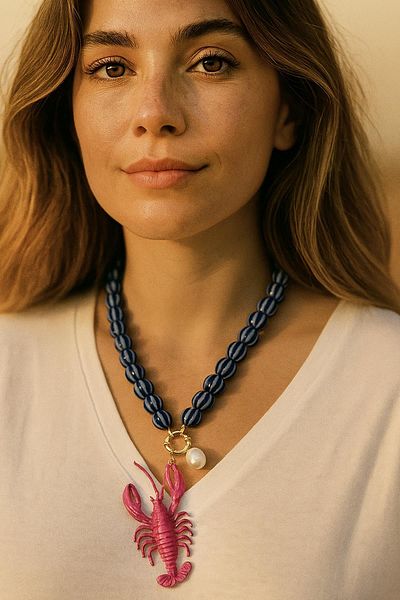 New Obsessions Ocean Necklace with Lobster Charm