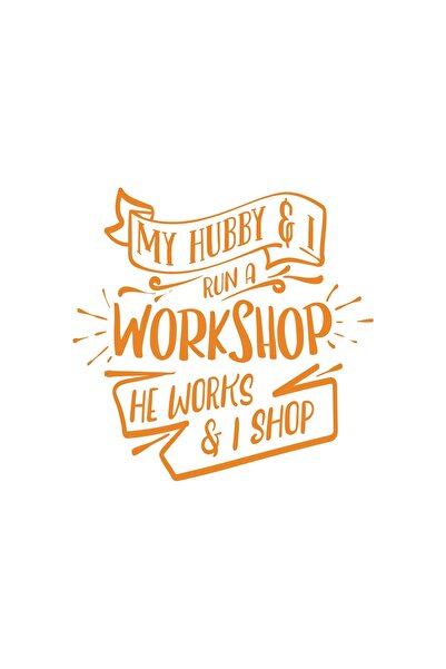 Reysa Tasarım ملصق ورشة عمل مقاس 17x17 سم برتقالي