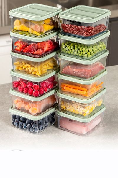UnicUtil Set of 12 plastic casseroles, UnicUtil, Spacious Compact, Green