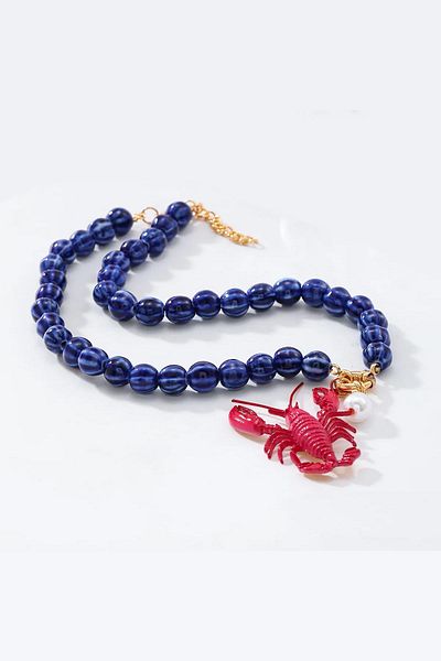 New Obsessions Ocean Necklace with Lobster Charm