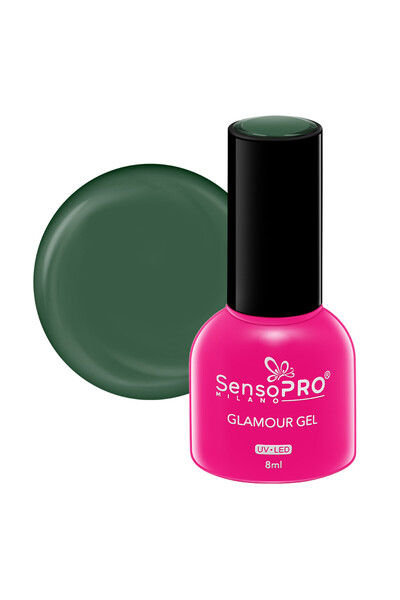 SensoPRO Milano Ojă semipermanentă Glamour Gel 8ml, Ochi verzi #43