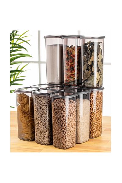 UnicUtil Set of 12 food containers, UniqueUtil, Versatile Elegant, Anthracite
