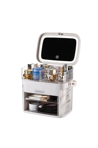 INVINCIO Organizer Invincio Art for jewelry and cosmetics, with LED mirror