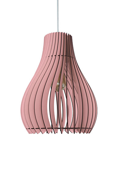 Design OTTO Vialux 14 Renk Modern Ahşap Bohem Avize Tekli Sarkıt Lamba Sarı K...