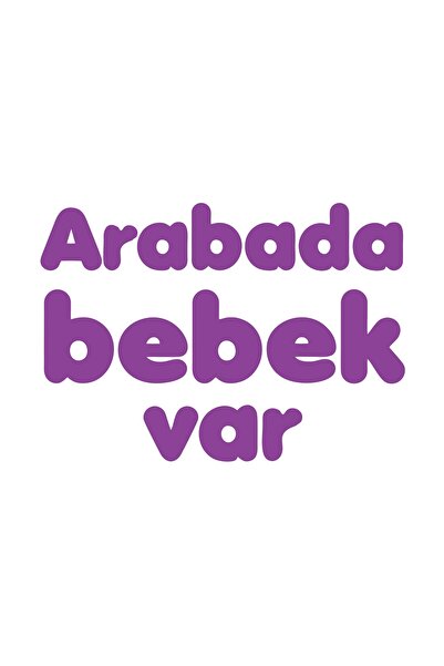 Reysa Tasarım ملصق في السيارة بيبي 17x17 سم بنفسجي