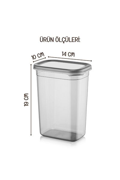 UnicUtil Set of 6 food containers, UniqueUtil, Durable Premium, Anthracite