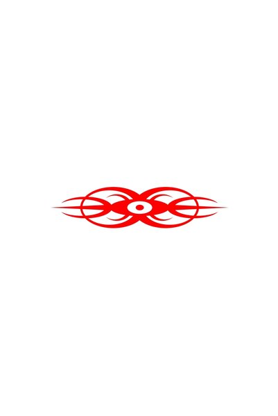 Reysa Tasarım ملصق عرقي للعين مقاس 17×17 سم باللون الأحمر