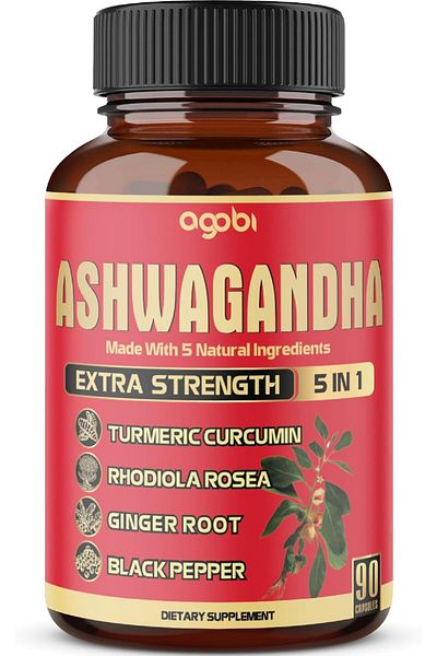 agobi Ashwagandha Capsules, 5in1 Equivalent to 5200mg Powder