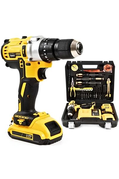 Generic Hammer Drill Set with 30 Accessories Box and APF® Screwdriver Kit - Complete Kit