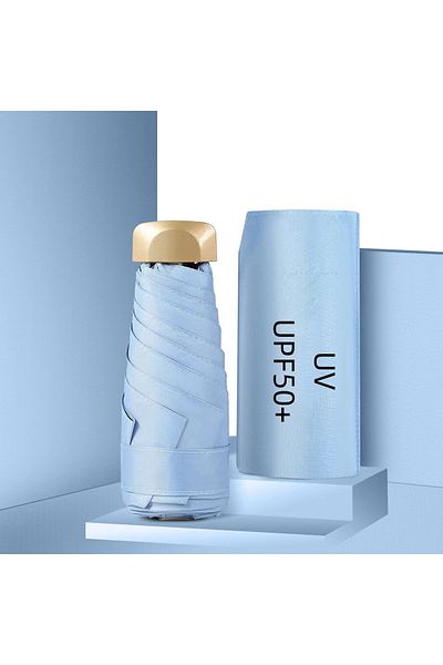 Choice Sky blue Mini Pocket Umbrella Small Sun Rain Umbrellas Vinyl Folding Umbrella UV Ultraviolet Protect