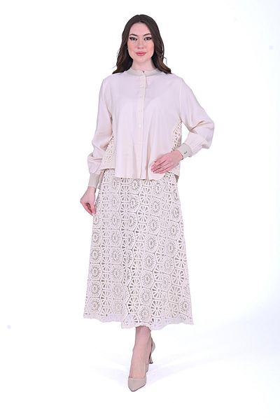 Invee Ecru Lace Set - 7008 Model