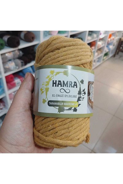 HOBİ Scan Macrame String 4 mm 250 g Mustard Color