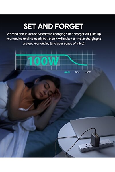 AUKEY Omnia II 100W PD & Super Fast Wall Charger with GaN Power Technology PA-B7S Black