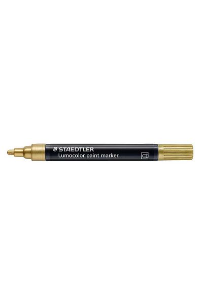 Staedtler Marker permanent cu vopsea acrilică Lumocolor, galben auriu
