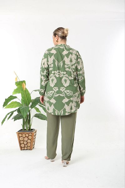 volkitolki Woven viscose cotton fabric comfortable cut tunic