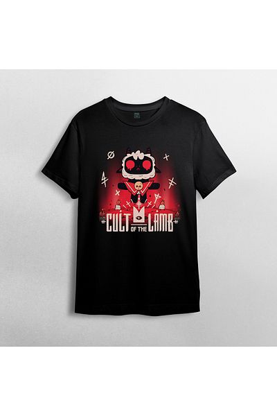 Pixxa Cult of the Lamb Unisex 100% Cotton Crew Neck T-Shirt