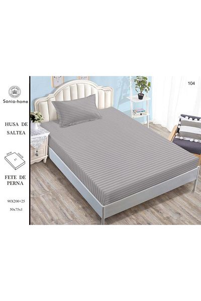 Sonia-home Mattress cover 90X200 ±25 cm and 1 pillowcase 50X75 cm Sonia Home Design - sand
