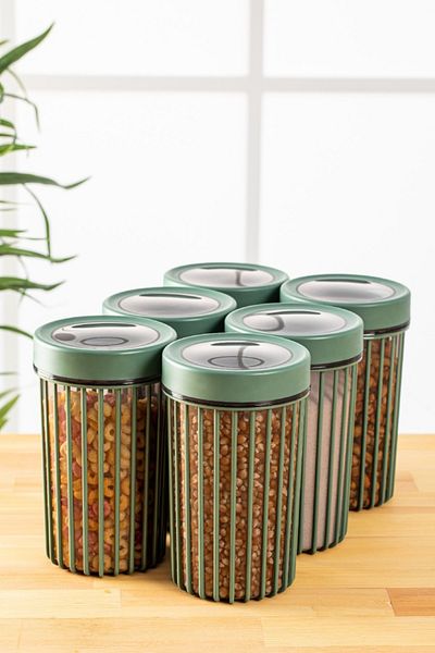 UnicUtil Set of 6 food containers, UnicUtil, Lightweight Modern, Green