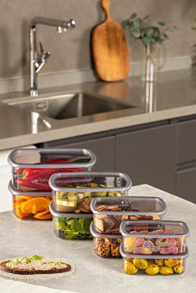 UnicUtil Set of 8 plastic casseroles, UnicUtil, Elegant Sturdy, Anthracite