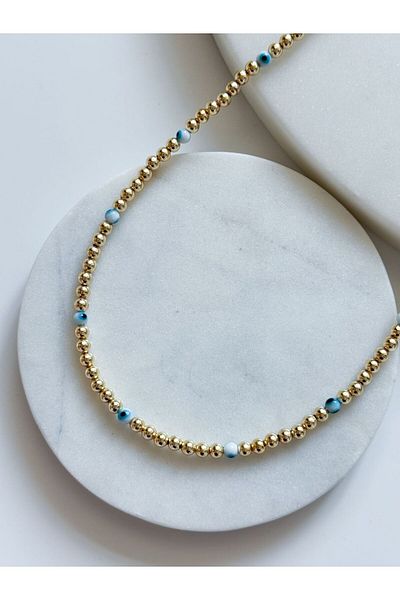 CHARMLUCKY Evil Eye Bead Topcuc Kolye