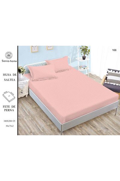Sonia-home Mattress cover 180X200 ±25 cm and 2 pillowcases 50X75 cm Sonia Home Design - pink
