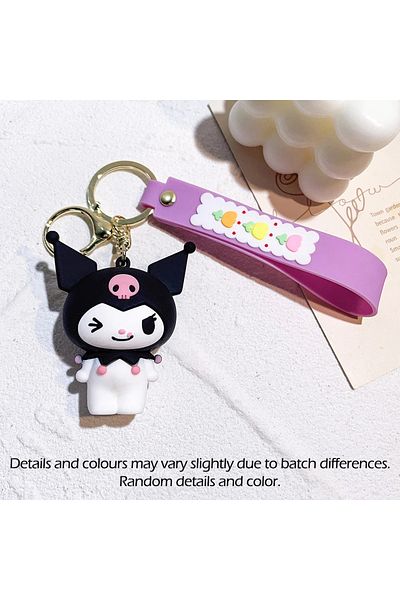 Choice Kuromi B Anime Sanrio Hello Kitty Figures Keychain Kuromi My Melody Action Figural Model PVC Key Rin