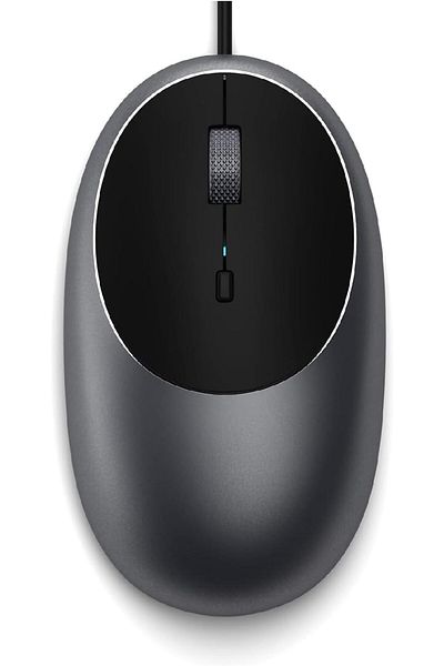 Satechi ماوس سلكي من الألومنيوم C1 USB-C - ماوس كمبيوتر بصري - لأجهزة MacBook Pro/Air M2/M1، M2/M