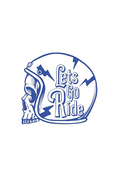 Reysa Tasarım Lets Go Ride Sticker 17X17 cm Blue