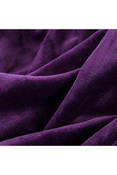 Fabienne Silky Soft Single Blanket Purple 150x200cm Flannel Throw Blanket 280 GSM