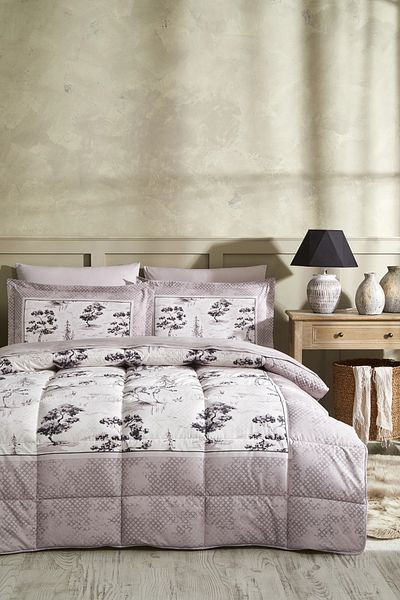 Özdilek Özdilek Ranforce Double Sleeping Set-Toile De Jouy Powder
