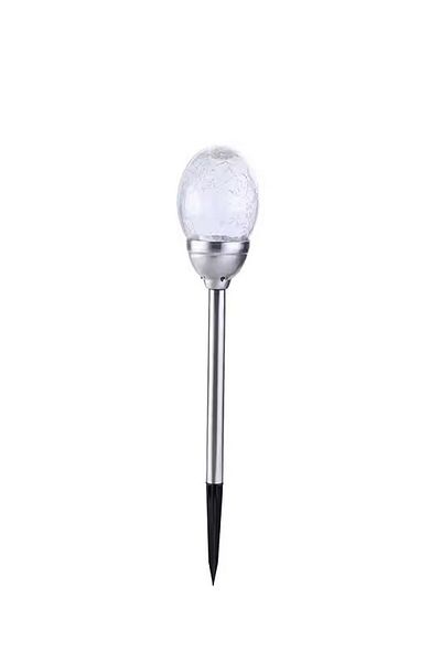 micasa Stainless Steel Crackle Glass Durable Solar Light